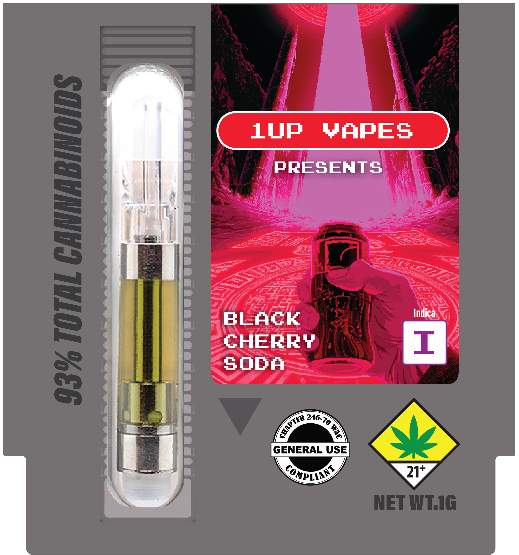 Black Cherry Soda 1UP vape package